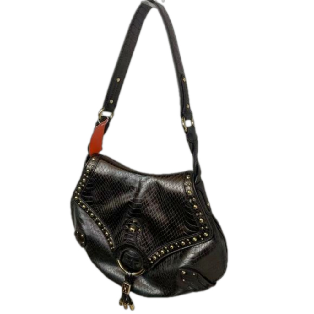 Cole Haan Brown leather Animal Print Bag